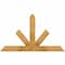 Ekena Millwork Saratoga Rough Sawn Timber Gable Bracket, Western Red Cedar, 48"W x 28"H x 2"D x 4"F, 14/12 Pitch GBW048X28X0204SAR00RWR - alternate 1